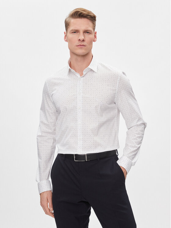 Calvin Klein Košulja K10K112298 Bijela Slim Fit