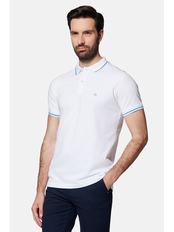 Lancerto Lancerto Polo Morty PO073124000018 Biały Regular Fit