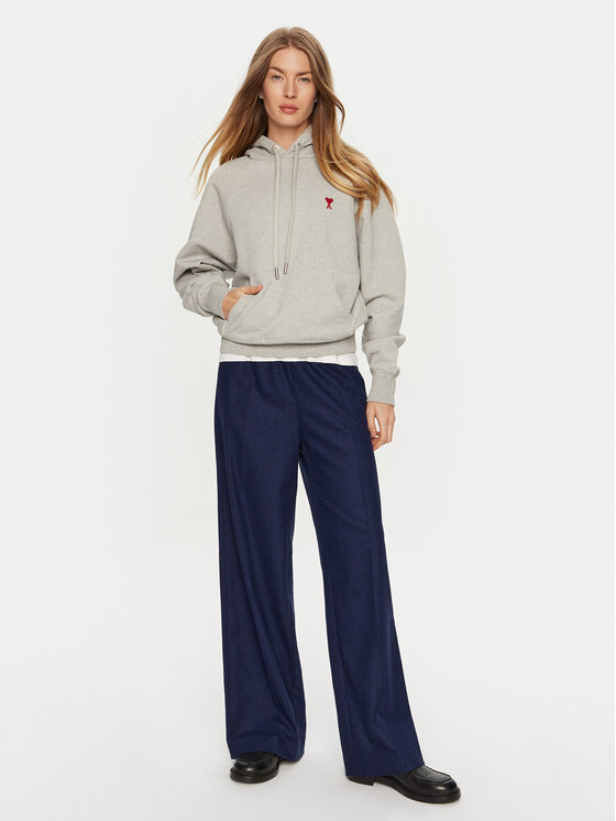 AMI Paris AMI Paris Felpa BFUSW205747 Grigio Regular Fit