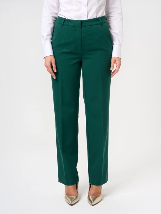 Willsoor Willsoor Spodnie garniturowe 68199 Zielony Regular Fit