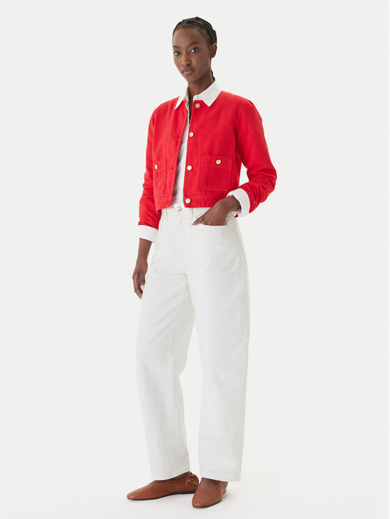 Tommy Hilfiger Tommy Hilfiger Kurtka jeansowa WW0WW48591 Pomarańczowy Regular Fit