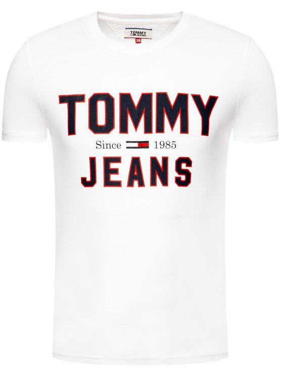 Tommy Jeans Tommy Jeans Póló DM0DM07067 Fehér Slim Fit
