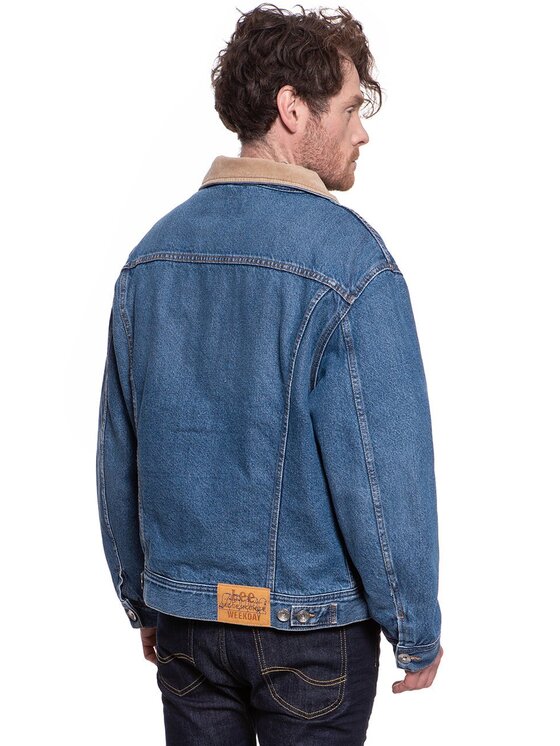 Lee Kurtka jeansowa STORM RIDER JKT Niebieski Loose Fit