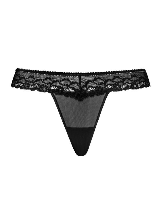 Teyli Damskie Stringi, rozmiar XL, Czarne, koronkowe siateczkowe Leo