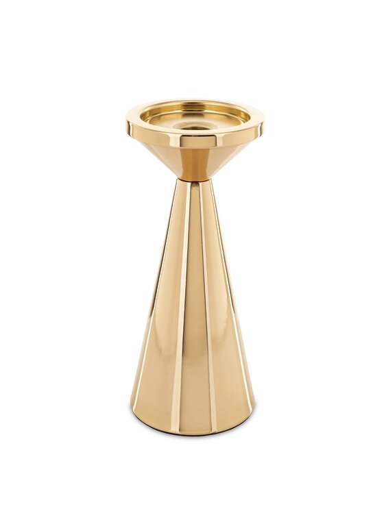MIAhome MIAhome Świecznik metalowy złoty 24x10x10 cm Oro Złoty