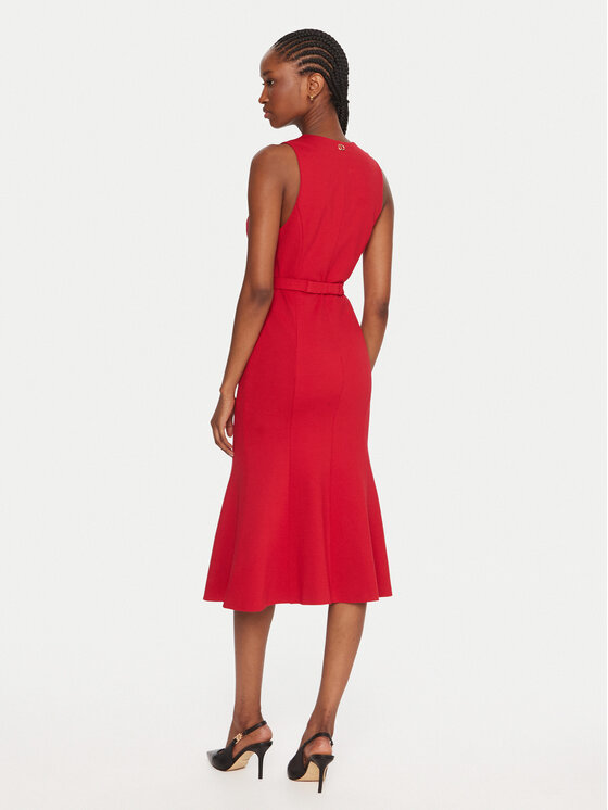 TWINSET TWINSET Cocktail obleka 252TP2606 Rdeča Slim Fit