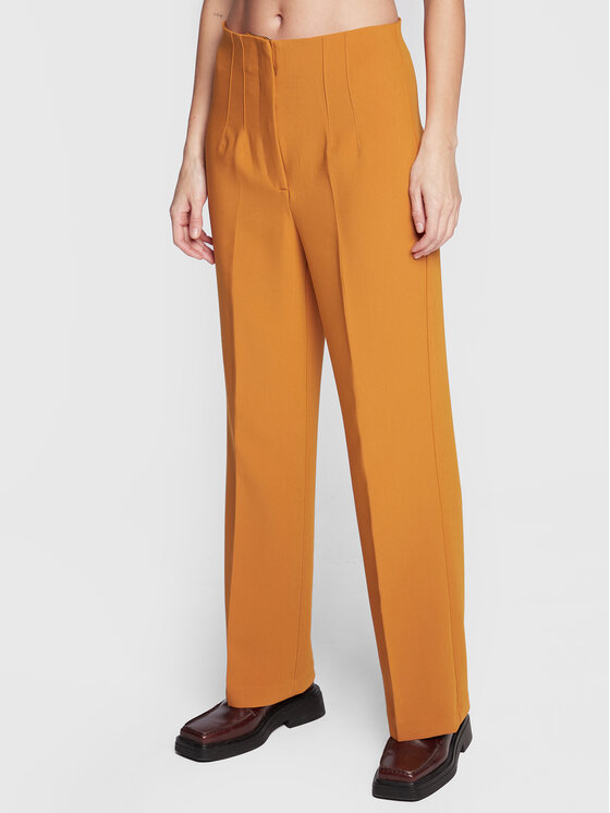 b.young Pantaloni din material Velva 20812136 Portocaliu Regular Fit