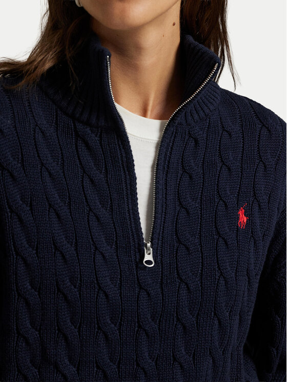 Polo Ralph Lauren Polo Ralph Lauren Sveter 211963467002 Tmavomodrá Relaxed Fit