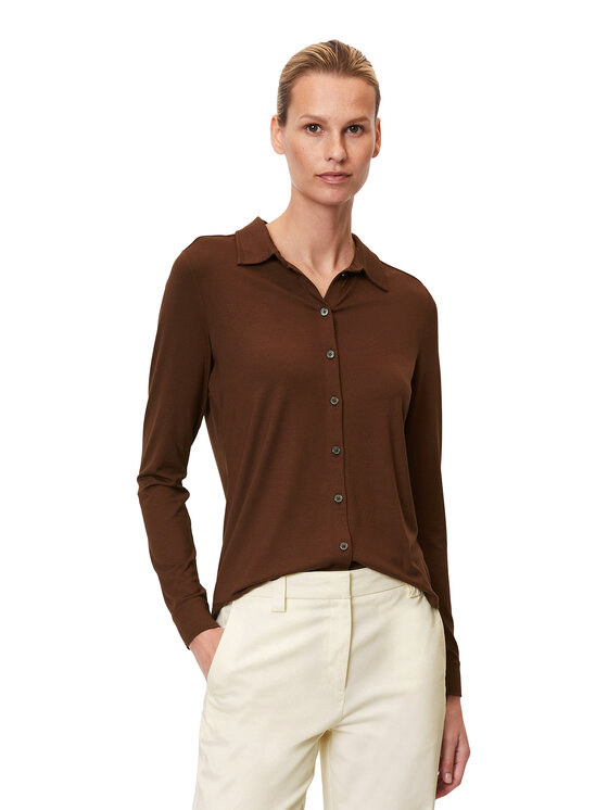 Marc O'Polo Marc O'Polo Srajca 307 2052 52505 Rjava Regular Fit