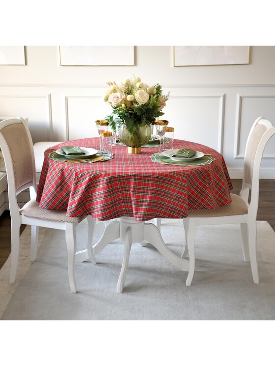 Roseberry Home Roseberry Home Obrus Red Tartan Czerwony