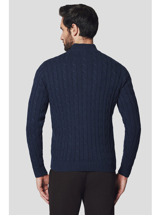 Lancerto Lancerto Sweter Vetle SW073224000089 Granatowy Regular Fit