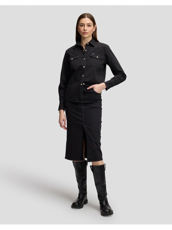 Lee Lee Koszula REGULAR WESTERN SHIRT Czarny Regular Fit