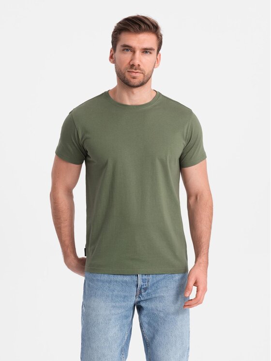 Ombre Ombre T-Shirt OM-TSBS-0146 Khaki Regular Fit