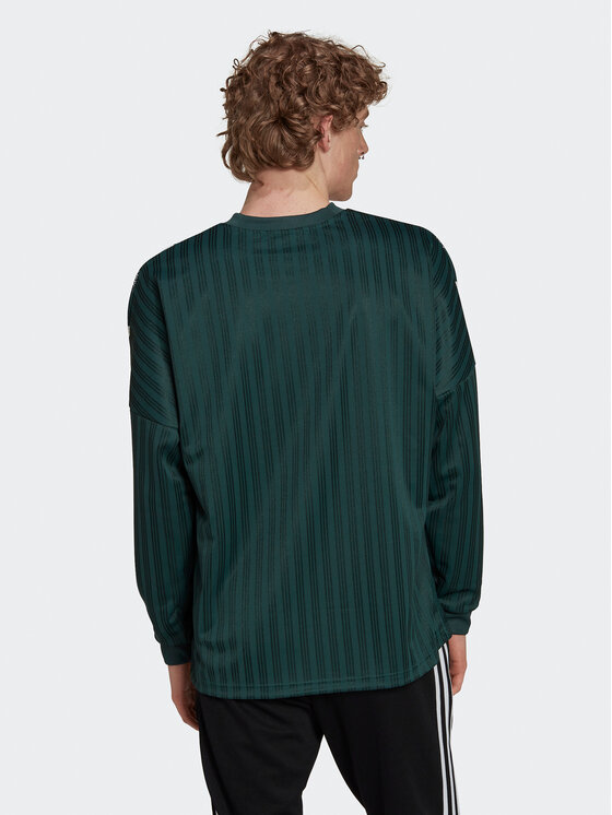 adidas adidas Majica z dolgimi rokavi Rekive Graphic HK7330 Zelena Loose Fit