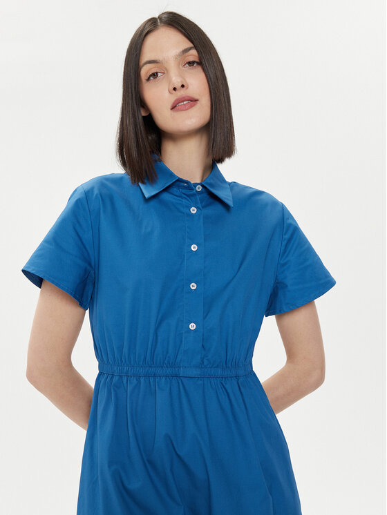 United Colors Of Benetton United Colors Of Benetton Kleid für den Alltag 4NICDV08D Blau Regular Fit