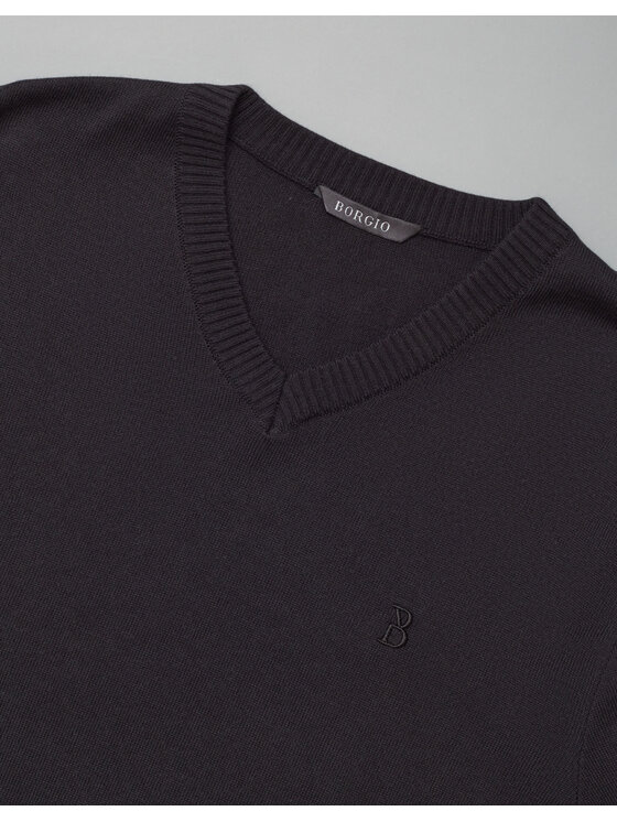 Borgio Borgio Sweter tirivoli Czarny Regular Fit
