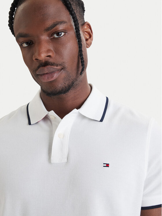 Tommy Hilfiger Tommy Hilfiger Poloshirt Pique MW0MW42748 Weiß Regular Fit