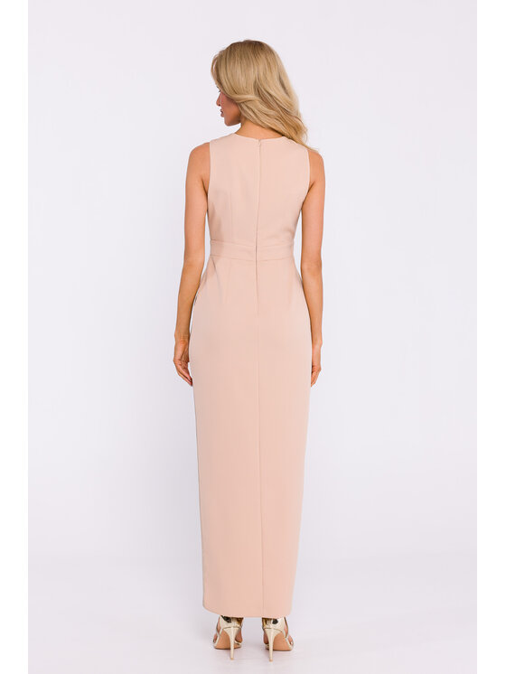 Made of Emotion Made of Emotion Abito da sera M835 Beige Sexy Straight Fit
