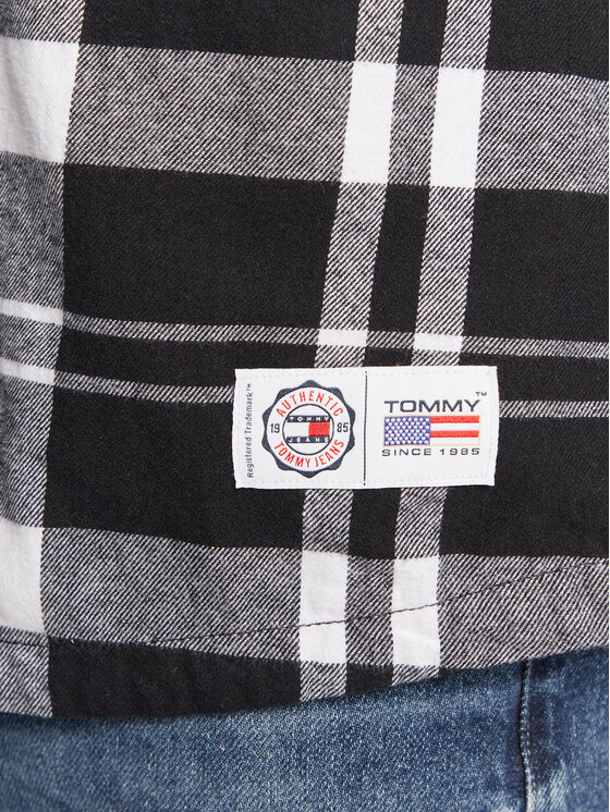 Tommy Jeans Tommy Jeans Сорочка Check Twill DM0DM15414 Чорний Oversize