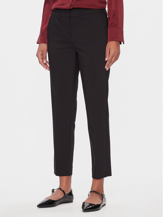 Marella Bavlnené nohavice Macario 2413131031200 Čierna Regular Fit