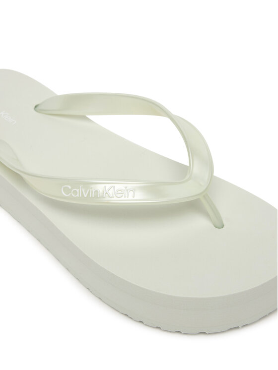 Calvin Klein Calvin Klein Zehentrenner Flatform Flip Flop Met Tpu HW0HW03120 Weiß