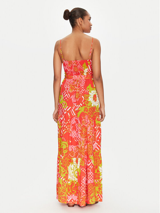 Gaudi Gaudi Poletna obleka 511BD15015 Oranžna Regular Fit