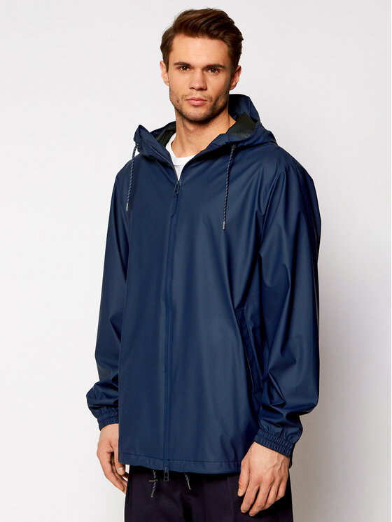 Rains Rains Neperšlampanti striukė Unisex 1837 Tamsiai mėlyna Relaxed Fit