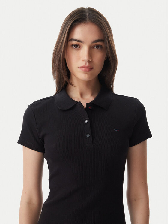 Tommy Jeans Tommy Jeans Kleid für den Alltag DW0DW22852 Schwarz Slim Fit