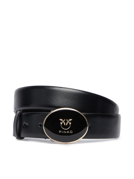 PINKO PINKO Ženski pas Round Enamel H2,8 Belt 20252 PLT01 105478.A2QL Črna