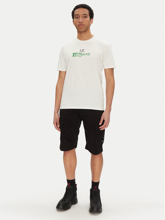 C.P. Company C.P. Company Šortky z materiálu 18CMBE116A005694G Černá Regular Fit