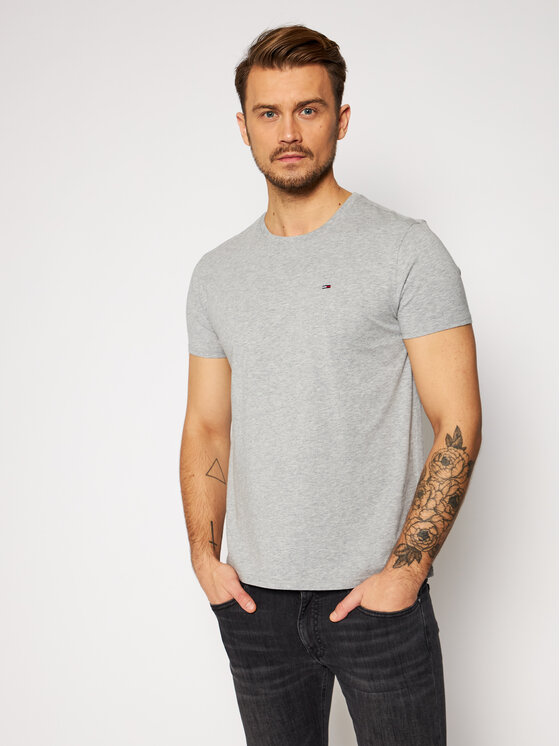 Tommy Jeans Tommy Jeans T-Shirt DM0DM04411 Szary Slim Fit