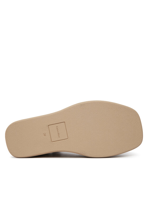 Calvin Klein Calvin Klein Sandały Wedge 70 Sndl Webbing Lth HW0HW02882 Beżowy