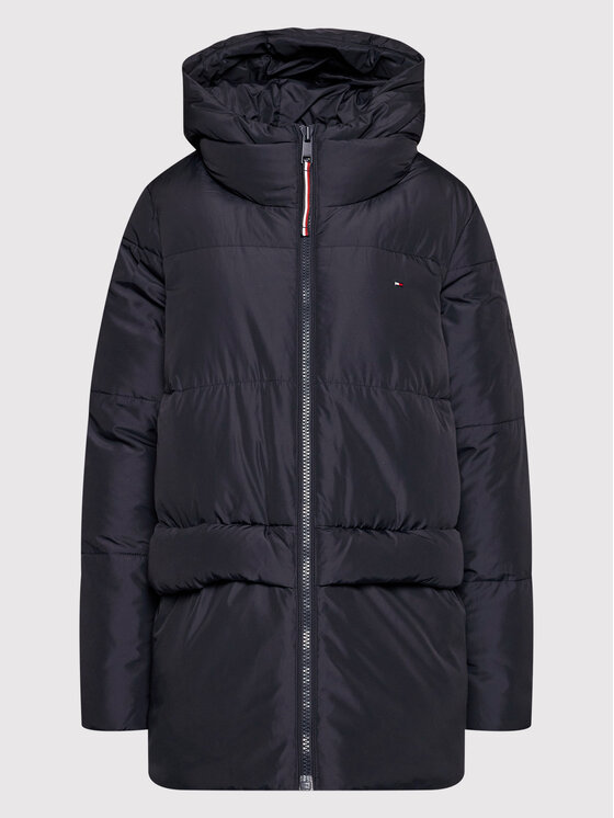 Tommy Hilfiger Curve Tommy Hilfiger Curve Geacă de iarnă Essential Pad Logo WW0WW32852 Bleumarin Regular Fit