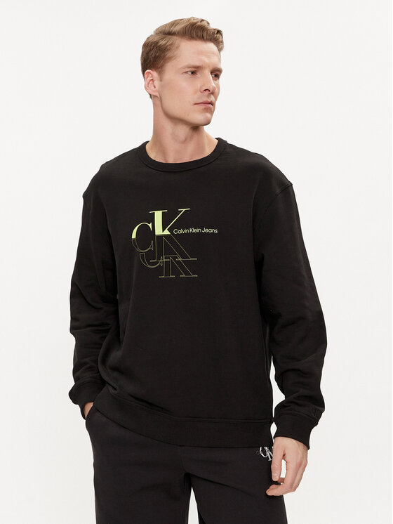 Calvin Klein Jeans Calvin Klein Jeans Μπλούζα Monogram Echo J30J325516 Μαύρο Regular Fit