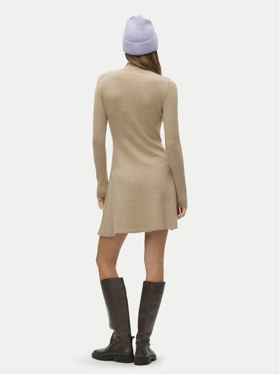 Vero Moda Vero Moda Džemper haljina Gold 10311379 Smeđa Regular Fit