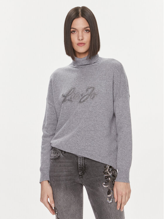 Liu Jo Liu Jo Rollkragenpullover MF3432 MS14G Grau Regular Fit