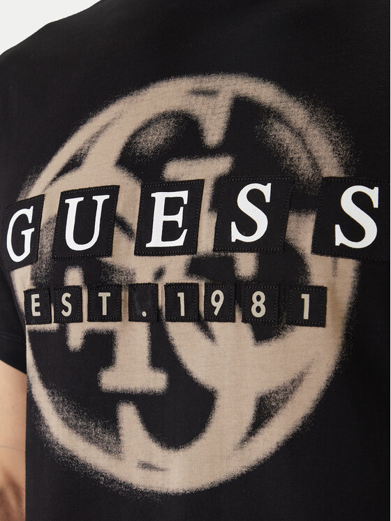 Guess Guess T-Shirt M6GI09 K2989 Μαύρο Regular Fit