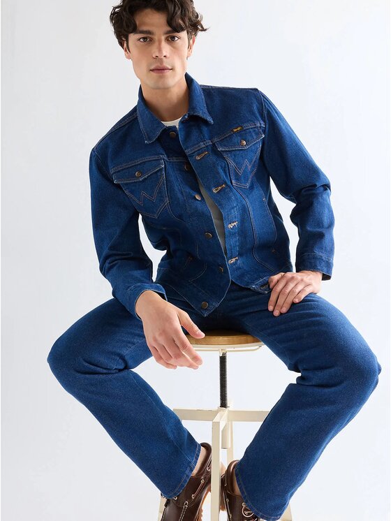 Wrangler Wrangler Giacca di jeans 112379708 Blu scuro Regular Fit