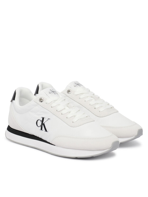 Calvin Klein Calvin Klein Sneakersy Retro Runner Ess Mix Mat Wmn YW0YW01990 Biały