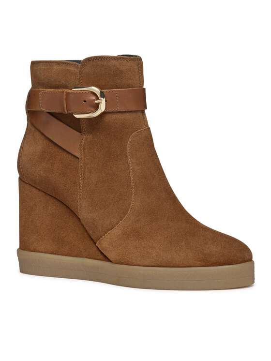 Geox Geox Μποτάκια D Elidea Wedge D46VQA 02243 CD500 Καφέ