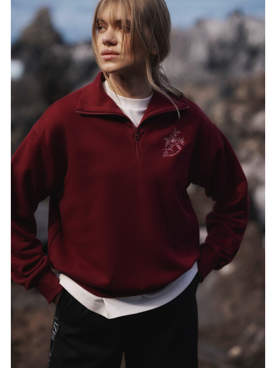 BIZUU BIZUU Bluza TANSY Bordowy Standard Fit