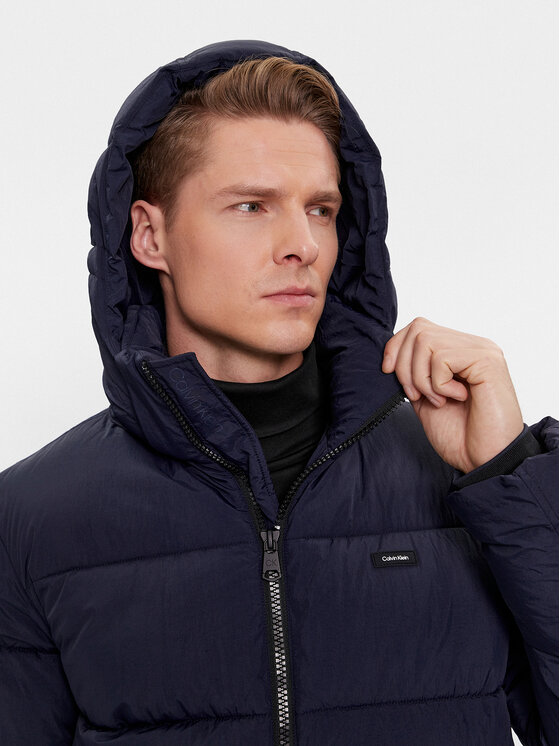 Calvin Klein Calvin Klein Kurtka zimowa Crinkle K10K110336 Granatowy Regular Fit