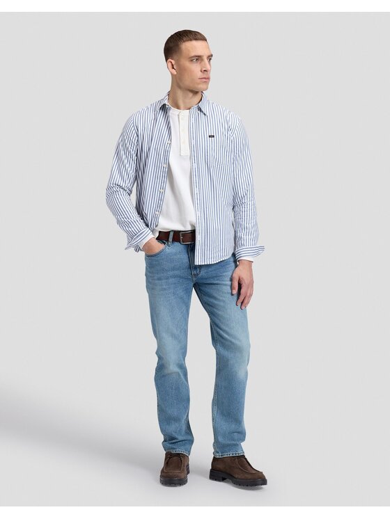 Lee Lee Koszula BUTTON DOWN Biały Regular Fit