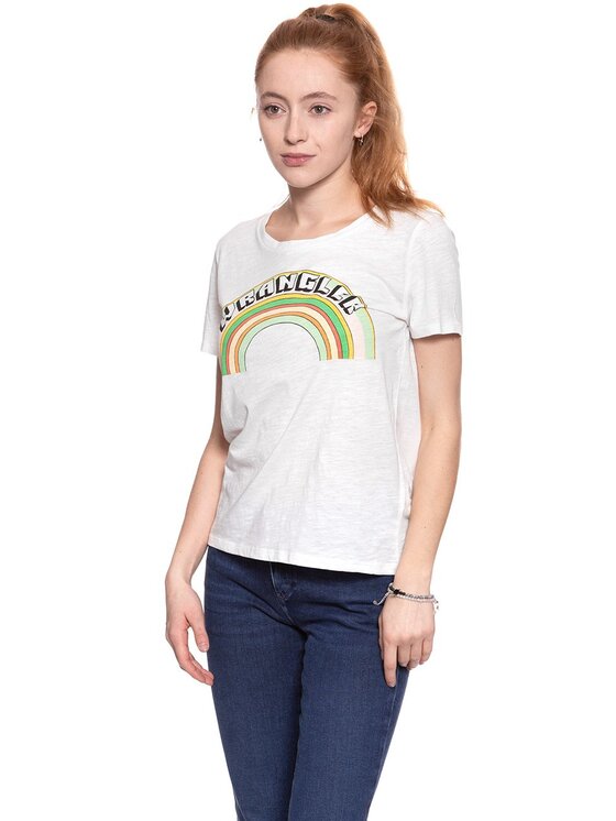 Wrangler Wrangler T-Shirt GRAPHIC TEE Biały Regular Fit