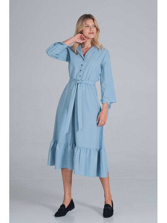FIGL FIGL Vestito da giorno M840 Celeste Regular Fit