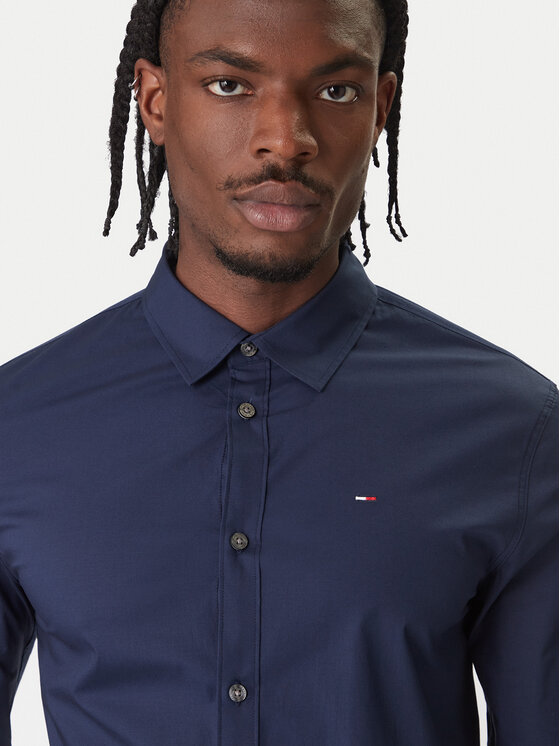 Tommy Jeans Tommy Jeans Πουκάμισο DM0DM04405 Σκούρο μπλε Slim Fit