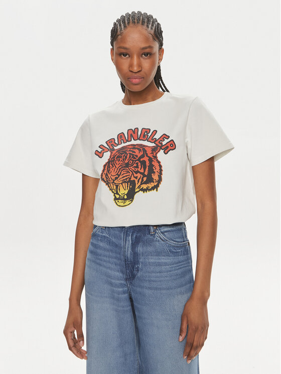Wrangler Wrangler Póló 112350282 Fehér Regular Fit