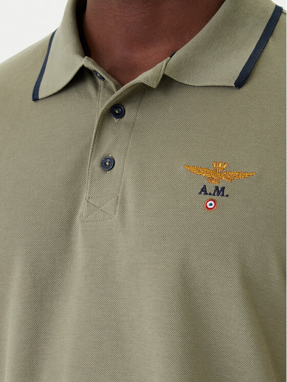 Aeronautica Militare Aeronautica Militare Polokošile 261PO1308UP00082 Zelená Regular Fit