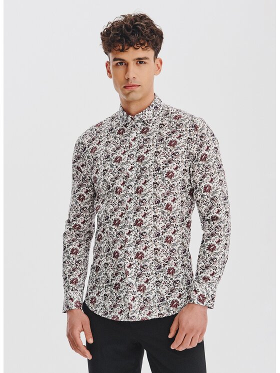 Pako Lorente Pako Lorente Koszula P25WF-1X-054 Biały Slim Fit