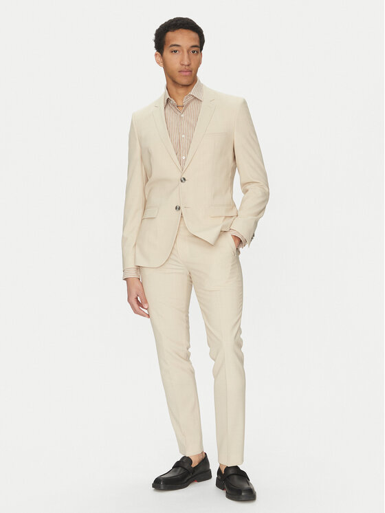 HUGO HUGO Garnitur Arti/Hesten232X 50540341 Beżowy Extra Slim Fit